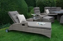 Ploß Rabida Comfort Rollliege, Champagner-meliert, Polyrattan, 198x68x44cm, Verstellbar, Hohe Sitzhöhe -Beste Gartenmöbel Geschäfte 20 20165.jpg