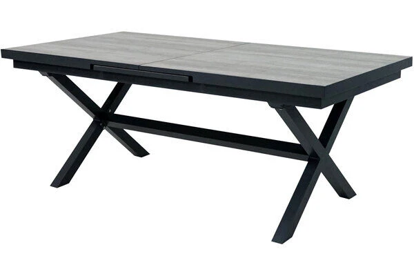 Ploß Louvra Auszugs-Dining-Tisch, Anthrazit/Holzoptik, Alu/Keramik, 160/210x100,5cm, Tischplatte Aus Keramikfliesen 9 Ploß Louvra Auszugs-Dining-Tisch, Anthrazit/Holzoptik, Alu/Keramik, 160/210x100,5cm, Tischplatte Aus Keramikfliesen – Bild 9