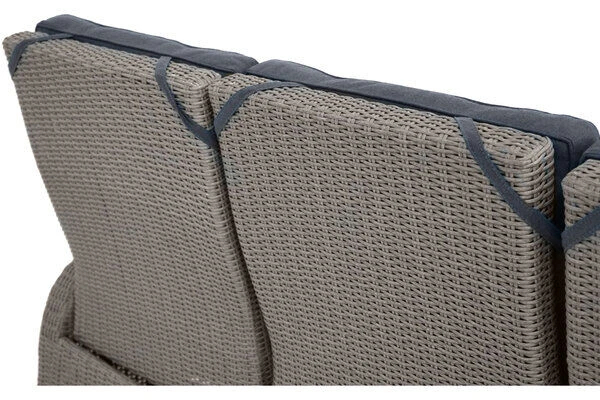 Ploß Vigo Comfort 3-Sitzer Speise-/Lounge-Sofa, Stahlgrau-meliert, Polyrattan, 210x84x110cm, Verstellbar 11 Ploß Vigo Comfort 3-Sitzer Speise-/Lounge-Sofa, Stahlgrau-meliert, Polyrattan, 210x84x110cm, Verstellbar – Bild 11