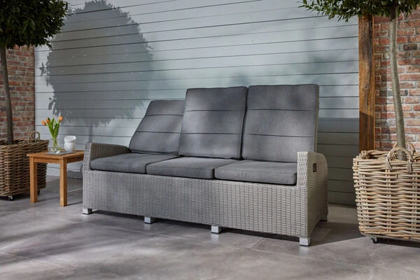 Ploß Vigo Comfort 3-Sitzer Speise-/Lounge-Sofa, Stahlgrau-meliert, Polyrattan, 210x84x110cm, Verstellbar 6 Ploß Vigo Comfort 3-Sitzer Speise-/Lounge-Sofa, Stahlgrau-meliert, Polyrattan, 210x84x110cm, Verstellbar – Bild 6