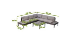 Ploß Arendal Ecklounge-Set, Vintage-Look, Polyrattan/FSC-Akazie, 4 Tlg., 4-5 Pers., 75x75cm, Inkl. Polster -Beste Gartenmöbel Geschäfte 21642 5.jpg