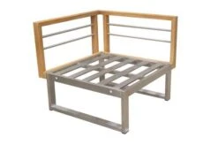 OUTFLEXX Eckelement, Natur / Grau, FSC-Teak / Edelstahl / Olefin, 74x74x64 Cm -Beste Gartenmöbel Geschäfte 21653 3.JPG