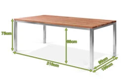 OUTFLEXX Classic Esstisch, Silber/natur, Edelstahl/recycled FSC-Teak, 220 X 100 Cm 9 OUTFLEXX Classic Esstisch, Silber/natur, Edelstahl/recycled FSC-Teak, 220 X 100 Cm -Beste Gartenmöbel Geschäfte 21706 05.jpg