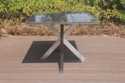 OUTFLEXX Esstisch, Grau, Granit / Edelstahl, 200x100 Cm, Modernes Design -Beste Gartenmöbel Geschäfte 21746 3.JPG