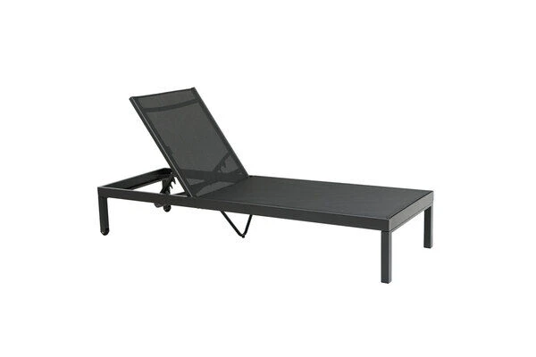 OUTFLEXX Rollliege, Anthrazit Matt, Aluminium, 193x60x32,5cm, Rückenlehne Verstellbar 2 OUTFLEXX Rollliege, Anthrazit Matt, Aluminium, 193x60x32,5cm, Rückenlehne Verstellbar – Bild 2