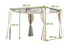 OUTFLEXX Pergola, Anthrazit/creme, Stahl, Pulverbeschichtet, 300x300x220 Cm -Beste Gartenmöbel Geschäfte 21813 5.jpg