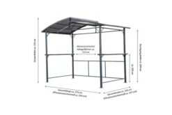 LECO Profi Grillpavillon, Anthrazit/grau Getönt, Aluminium/Polycarbonat, 165x275x233 Cm 7 LECO Profi Grillpavillon, Anthrazit/grau Getönt, Aluminium/Polycarbonat, 165x275x233 Cm -Beste Gartenmöbel Geschäfte 21878 4.jpg