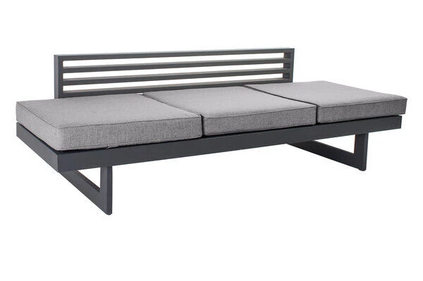 STERN Holly Dining-Bank/Liege, Anthrazit, Aluminium, 216x80x73 Cm, Inkl. Polster Grau Meliert 1 STERN Holly Dining-Bank/Liege, Anthrazit, Aluminium, 216x80x73 Cm, Inkl. Polster Grau Meliert