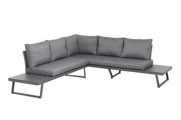 SIENA GARDEN Larina Loungemöbel, Matt Graphit, Aluminium, 2-teilig, Inkl. Sitz-und Rückenkissen, Für Bis Zu 5 Personen 2 SIENA GARDEN Larina Loungemöbel, Matt Graphit, Aluminium, 2-teilig, Inkl. Sitz-und Rückenkissen, Für Bis Zu 5 Personen – Bild 2