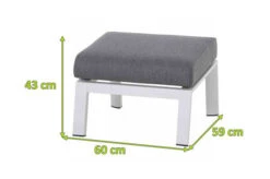 SIENA GARDEN Valencia Loungehocker, Matt Weiß-grau/stone Grey, Alu/Ranotex®-Gewebe, 59x60x43 Cm -Beste Gartenmöbel Geschäfte 22008 5.jpg