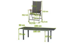 SIENA GARDEN Savina XL/Miros Esstischgarnitur, Matt Graphit/grau, Alu/Teak/Texfabric/Spraystone, Tisch 180/240x90 Cm, 6 Multipos. 13 SIENA GARDEN Savina XL/Miros Esstischgarnitur, Matt Graphit/grau, Alu/Teak/Texfabric/Spraystone, Tisch 180/240x90 Cm, 6 Multipos. -Beste Gartenmöbel Geschäfte 22038 5.jpg