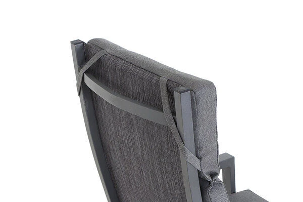 SIENA GARDEN Savona/Kingston Esstischgarnitur, Matt Graphit/grau/slate Look, Alu/Teak/Keramik/Texfabric, Tisch 220/340x108 Cm, 8 Stapelsessel 8 SIENA GARDEN Savona/Kingston Esstischgarnitur, Matt Graphit/grau/slate Look, Alu/Teak/Keramik/Texfabric, Tisch 220/340x108 Cm, 8 Stapelsessel – Bild 8