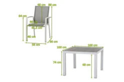 SIENA GARDEN Silva/Velia Esstischgarnitur, Matt Weiß, Alu/Keramik/Ranotex®-Gewebe, Tisch 100x100 Cm, 4 Dining Sessel 20 SIENA GARDEN Silva/Velia Esstischgarnitur, Matt Weiß, Alu/Keramik/Ranotex®-Gewebe, Tisch 100x100 Cm, 4 Dining Sessel -Beste Gartenmöbel Geschäfte 22073 5.jpg