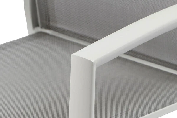 SIENA GARDEN Silva/Velia Esstischgarnitur, Matt Weiß, Alu/Keramik/Ranotex®-Gewebe, Tisch 100x100 Cm, 4 Dining Sessel 8 SIENA GARDEN Silva/Velia Esstischgarnitur, Matt Weiß, Alu/Keramik/Ranotex®-Gewebe, Tisch 100x100 Cm, 4 Dining Sessel – Bild 8