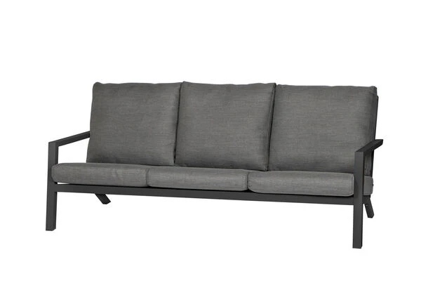 SIENA GARDEN Belia/Bellani Loungemöbel, Matt Anthrazit/pinie-grau, Alu/Keramik, Lifttisch 160x90 Cm, 1x 3-Sitzer, 2 Sessel 2 SIENA GARDEN Belia/Bellani Loungemöbel, Matt Anthrazit/pinie-grau, Alu/Keramik, Lifttisch 160x90 Cm, 1x 3-Sitzer, 2 Sessel – Bild 2