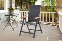 OUTFLEXX Esstischgarnitur, OUTFLEXX® Anthrazit Matt, Alu /HPL / Teak, Tisch 180/280x100cm, 6 Multipositionssessel 20 OUTFLEXX Esstischgarnitur, OUTFLEXX® Anthrazit Matt, Alu /HPL / Teak, Tisch 180/280x100cm, 6 Multipositionssessel -Beste Gartenmöbel Geschäfte 22146 3.jpg