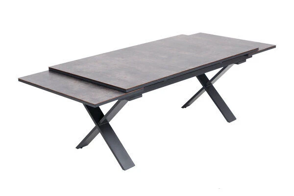 OUTFLEXX Esstischgarnitur, OUTFLEXX® Anthrazit Matt, Alu /HPL / Teak, Tisch 180/280x100cm, 8 Stapelsessel, 2 Multipo 8 OUTFLEXX Esstischgarnitur, OUTFLEXX® Anthrazit Matt, Alu /HPL / Teak, Tisch 180/280x100cm, 8 Stapelsessel, 2 Multipo – Bild 8