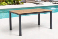 OUTFLEXX Esstischgarnitur, OUTFLEXX® Anthrazit Matt, Alu / Teak / Textil, Tisch 150/210x90cm, 6 Stapelsessel, 2 Multipo -Beste Gartenmöbel Geschäfte 22172 6.jpg