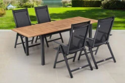 OUTFLEXX Esstischgarnitur, OUTFLEXX® Anthrazit Matt, Alu / Teak / Textil, Ausziehtisch 150/210x90cm, 4 Multipo 23 OUTFLEXX Esstischgarnitur, OUTFLEXX® Anthrazit Matt, Alu / Teak / Textil, Ausziehtisch 150/210x90cm, 4 Multipo -Beste Gartenmöbel Geschäfte 22173 6.jpg