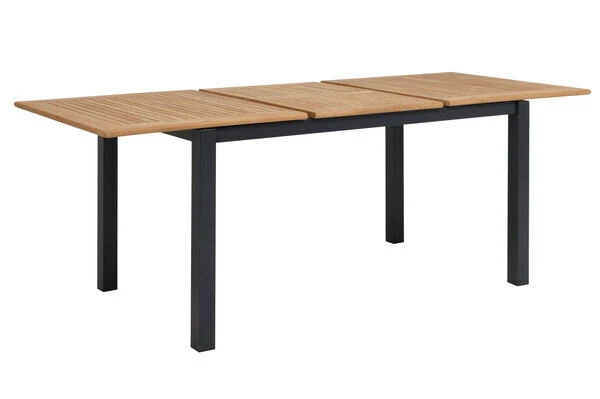 OUTFLEXX Esstischgarnitur, OUTFLEXX® Anthrazit Matt, Alu / Teak / Textil, Ausziehtisch 150/210x90cm, 4 Multipo 9 OUTFLEXX Esstischgarnitur, OUTFLEXX® Anthrazit Matt, Alu / Teak / Textil, Ausziehtisch 150/210x90cm, 4 Multipo – Bild 9