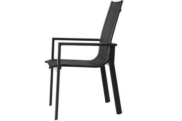 OUTFLEXX Esstischgarnitur, OUTFLEXX® Anthrazit Matt, Alu / Teak / Textil, Ausziehtisch 150/210x90cm, 6 Stapelsessel 12 OUTFLEXX Esstischgarnitur, OUTFLEXX® Anthrazit Matt, Alu / Teak / Textil, Ausziehtisch 150/210x90cm, 6 Stapelsessel – Bild 12