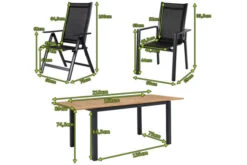 OUTFLEXX Esstischgarnitur, OUTFLEXX® Anthrazit Matt, Alu / Teak / Textil, Ausziehtisch 150/210x90cm, 6 Stapelsessel, 2 Multipo 24 OUTFLEXX Esstischgarnitur, OUTFLEXX® Anthrazit Matt, Alu / Teak / Textil, Ausziehtisch 150/210x90cm, 6 Stapelsessel, 2 Multipo -Beste Gartenmöbel Geschäfte 22181 5.jpg