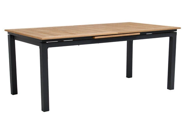 OUTFLEXX Esstischgarnitur, OUTFLEXX® Anthrazit Matt, Alu / Teak / Textil, Ausziehtisch 180/240x100cm, 6 Stapelsessel, 2 Multipo 9 OUTFLEXX Esstischgarnitur, OUTFLEXX® Anthrazit Matt, Alu / Teak / Textil, Ausziehtisch 180/240x100cm, 6 Stapelsessel, 2 Multipo – Bild 9