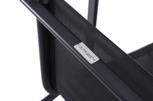 OUTFLEXX Esstischgarnitur, OUTFLEXX® Anthrazit Matt, Alu / Teak / Textil, Tisch 180/240x100cm, 6 Sessel, Stapelbar 14 OUTFLEXX Esstischgarnitur, OUTFLEXX® Anthrazit Matt, Alu / Teak / Textil, Tisch 180/240x100cm, 6 Sessel, Stapelbar – Bild 14