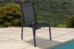 OUTFLEXX Esstischgarnitur, OUTFLEXX® Anthrazit Matt, Alu / Teak / Textil, Tisch 180/240x100cm, 6 Sessel, Stapelbar 18 OUTFLEXX Esstischgarnitur, OUTFLEXX® Anthrazit Matt, Alu / Teak / Textil, Tisch 180/240x100cm, 6 Sessel, Stapelbar -Beste Gartenmöbel Geschäfte 22197 3.jpg