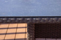 OUTFLEXX Esstisch, Braun, Polyrattan, 200x95cm, Tischplatte Spraystone, 6mm, Aufliegend -Beste Gartenmöbel Geschäfte 22287 3.jpg