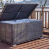 OUTFLEXX Kissenbox M, Grau, Polyrattan, 144x92x70cm