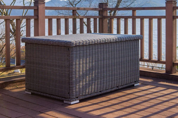 OUTFLEXX Kissenbox M, Grau, Polyrattan, 144x92x70cm 2 OUTFLEXX Kissenbox M, Grau, Polyrattan, 144x92x70cm – Bild 2