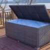 OUTFLEXX Kissenbox L, Grau, Polyrattan, 204x94x75cm