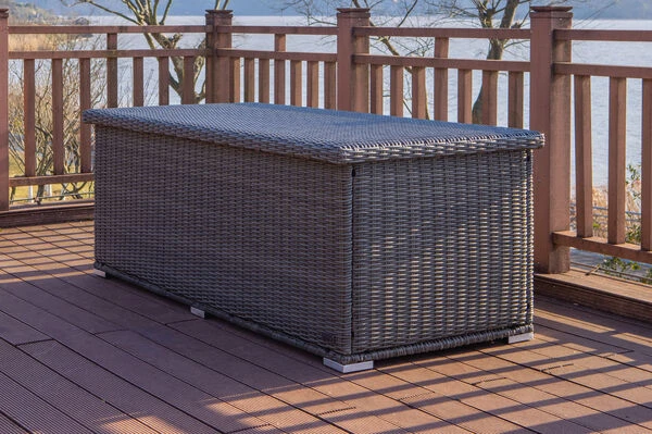 OUTFLEXX Kissenbox L, Grau, Polyrattan, 204x94x75cm 2 OUTFLEXX Kissenbox L, Grau, Polyrattan, 204x94x75cm – Bild 2