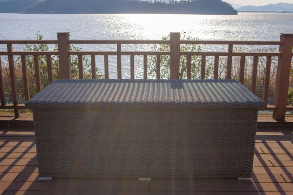 OUTFLEXX Kissenbox L, Grau, Polyrattan, 204x94x75cm 7 OUTFLEXX Kissenbox L, Grau, Polyrattan, 204x94x75cm – Bild 7