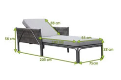OUTFLEXX Mermaid Liege, Anthrazit, Aluminium/XL Geflecht, 203x75x56 Cm, Inkl. Polster -Beste Gartenmöbel Geschäfte 22302 5.jpg