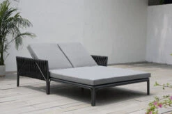 OUTFLEXX Mermaid Doppelliege, Anthrazit, Aluminium/XL Rope, 140x56x132 Cm, Inkl. Polster