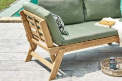 OUTFLEXX Lounge/Liege, FSC Akazie, Teakoptik, 192x70x60cm, Inkl. Polster, Grün 10 OUTFLEXX Lounge/Liege, FSC Akazie, Teakoptik, 192x70x60cm, Inkl. Polster, Grün -Beste Gartenmöbel Geschäfte 22356 4.jpg