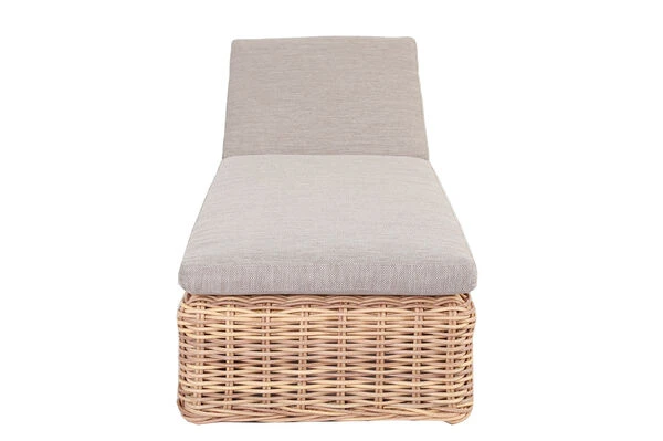OUTFLEXX Sunlounger, Natur Meliert/sand, Polyrattan, 216x76x47 Cm, Rückenlehne Verstellbar 4 OUTFLEXX Sunlounger, Natur Meliert/sand, Polyrattan, 216x76x47 Cm, Rückenlehne Verstellbar – Bild 4