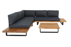OUTFLEXX Ecklounge, Anthrazit, Akazie, 5 Personen, Inkl. Polster Und Kaffeetisch 77 X 77 Cm -Beste Gartenmöbel Geschäfte 22374 2.jpg