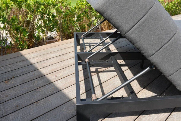 OUTFLEXX Doppelliegen, Anthrazit/sooty, Alu/Sunbrella, 203x143x40/100, Höhenverstellbare Rückenlehne 6 OUTFLEXX Doppelliegen, Anthrazit/sooty, Alu/Sunbrella, 203x143x40/100, Höhenverstellbare Rückenlehne – Bild 6