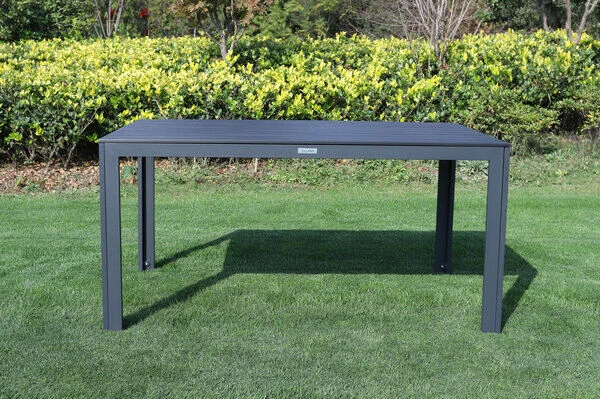 VILLANA Esstischgarnitur, Anthrazit/grau, Alu/Holzimitat/Textil, Tisch 150x90cm, 6 Multipositionssessel 12 VILLANA Esstischgarnitur, Anthrazit/grau, Alu/Holzimitat/Textil, Tisch 150x90cm, 6 Multipositionssessel – Bild 12