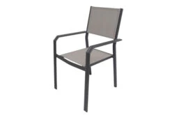 VILLANA Esstischgruppe, Anthrazit/grau, Alu/Textilene, Tisch 130/180x90cm, 4 Stapelsessel -Beste Gartenmöbel Geschäfte 22585 03.jpg