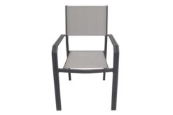 VILLANA Esstischgruppe, Anthrazit/grau, Alu/Textilene, Tisch 130/180x90cm, 4 Stapelsessel -Beste Gartenmöbel Geschäfte 22585 19.jpg