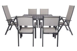 VILLANA Esstischgruppe, Anthrazit/grau, Alu/Textilene, Tisch 130/180x90cm, 2 Multipo, 4 Stapelsessel -Beste Gartenmöbel Geschäfte 22590 08.jpg