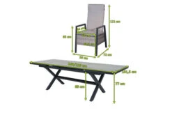 Ploß Louvra 2 Esstischgruppe, Natur-anthrazit, Polyrattan/Alu, 4 Sessel, Tisch 160/210 X 100 Cm -Beste Gartenmöbel Geschäfte 22671 5.jpg