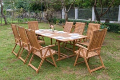 OUTFLEXX Sitzgruppe, Natur, Akazie, Ausziehtisch 150/200 X 90 Cm, 8 Multipositionssessel -Beste Gartenmöbel Geschäfte 22807 6.jpg