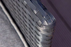 OUTFLEXX Esstischgarnitur, Edelstahl/Teakholz, Tisch 160x90cm, 6 Hochlehner, A-Gestell -Beste Gartenmöbel Geschäfte 22877 3.jpg