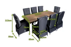 OUTFLEXX Esstischgarnitur, Edelstahl/Teakholz, Tisch 220x100cm, 8 Sessel, A-Gestell 9 OUTFLEXX Esstischgarnitur, Edelstahl/Teakholz, Tisch 220x100cm, 8 Sessel, A-Gestell -Beste Gartenmöbel Geschäfte 22880 5.jpg