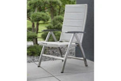 STERN Esstischgarnitur, Silber/grau, Edelstahl/Textilene, Tisch 200 X 100 Cm, 2 Teilige Tischplatte, 6 Multipositionssessel, Padded 11 STERN Esstischgarnitur, Silber/grau, Edelstahl/Textilene, Tisch 200 X 100 Cm, 2 Teilige Tischplatte, 6 Multipositionssessel, Padded -Beste Gartenmöbel Geschäfte 22902 03.jpg